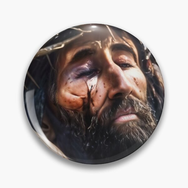 Item preview, The Passion The Shroud Of Turin As Jesus on the cross designed and sold by ShroudFaceAI.