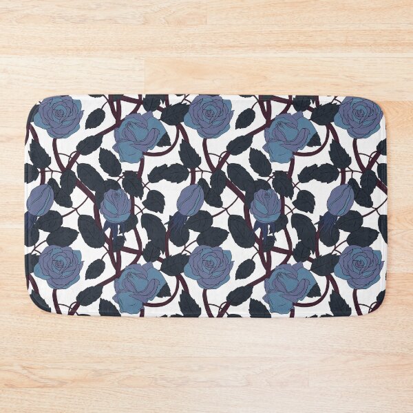 Item preview, Intricate blue roses pattern designed and sold by ksillustrationart.