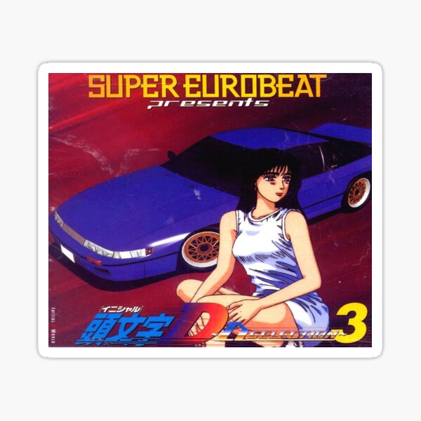 Initial D Mako Super Eurobeat Anime Sticker By Godtiermeme Redbubble