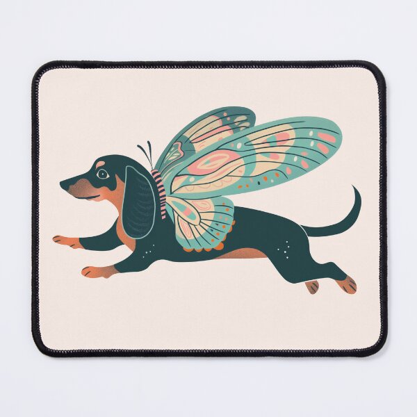 Item preview, 'Doxiefly' Teal - Dachshund Butterfly designed and sold by Doodle-Doxie-CO.