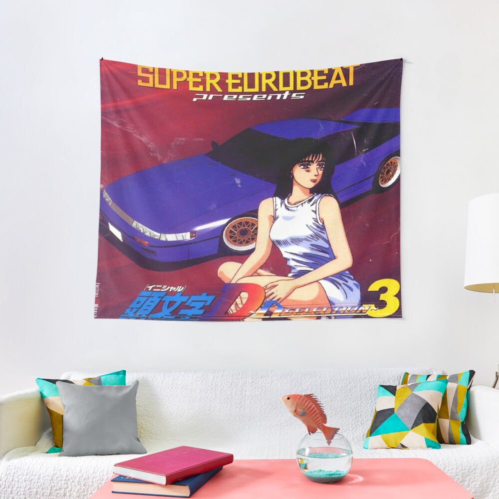 Disover Initial D Mako Super Eurobeat Anime  Tapestry