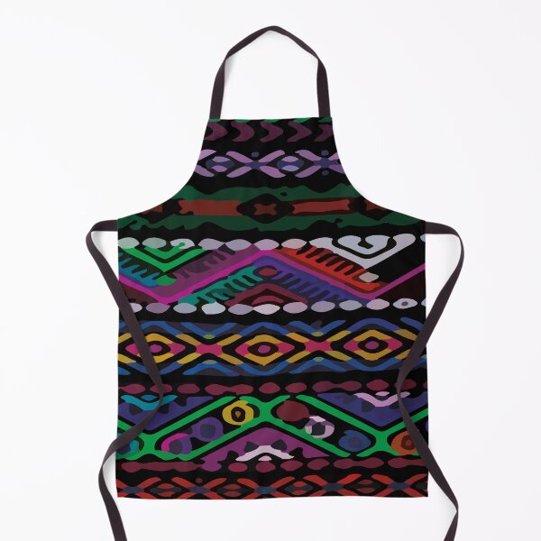 Item preview, Black mexican blanket ethnic embroidery vibrant folk art textile designed and sold by T-Mex.