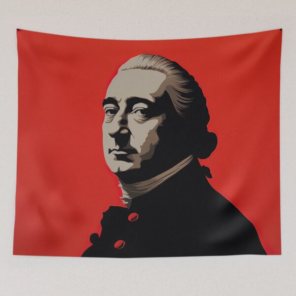 Item preview, David Hume | Red minimalism designed and sold by ComicsFactory.