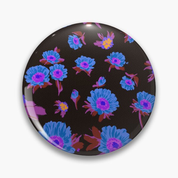 Item preview, Midnight Florals: Purple and Charcoal Marigold and Daisy Bliss - Urban Spring Nights in Sydney designed and sold by Jay Dee Dearness.