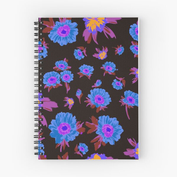 Item preview, Midnight Florals: Purple and Charcoal Marigold and Daisy Bliss - Urban Spring Nights in Sydney designed and sold by Jay Dee Dearness.