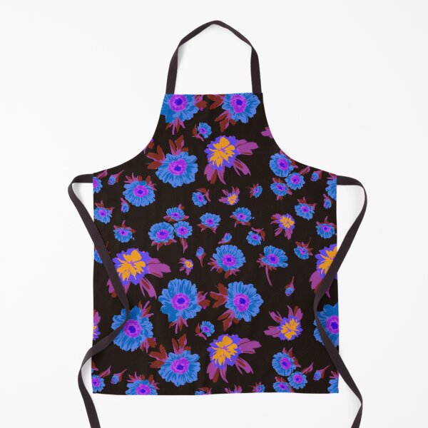 Item preview, Midnight Florals: Purple and Charcoal Marigold and Daisy Bliss - Urban Spring Nights in Sydney designed and sold by Jay Dee Dearness.