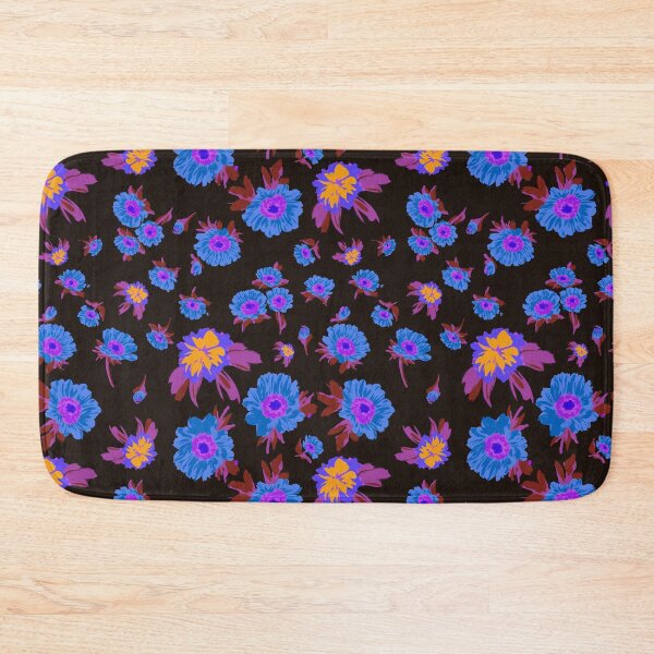 Item preview, Midnight Florals: Purple and Charcoal Marigold and Daisy Bliss - Urban Spring Nights in Sydney designed and sold by Jay Dee Dearness.