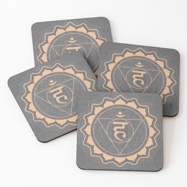 Item preview, Throat Chakra Mandala - Slate + Melon designed and sold by Irene Estelle.