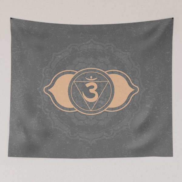 Item preview, Third Eye Chakra Mandala - Slate + Melon designed and sold by Irene Estelle.