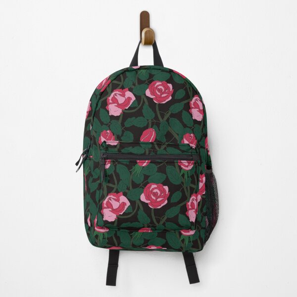 Artikelvorschau, Komplizierte rosa Rosen auf schwarzem Hintergrund entworfen und verkauft von ksillustrationart.