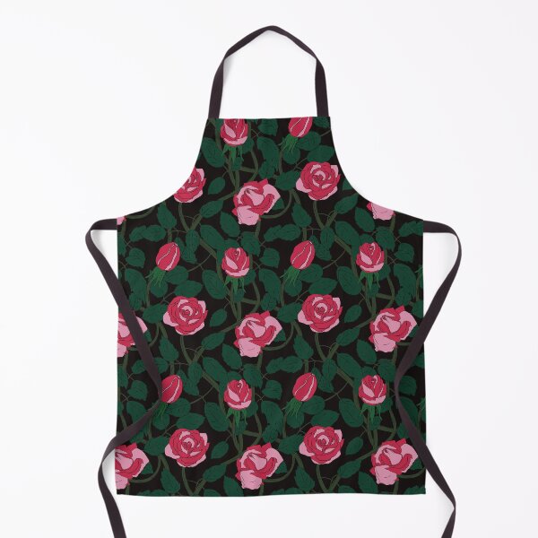 Artikelvorschau, Komplizierte rosa Rosen auf schwarzem Hintergrund entworfen und verkauft von ksillustrationart.