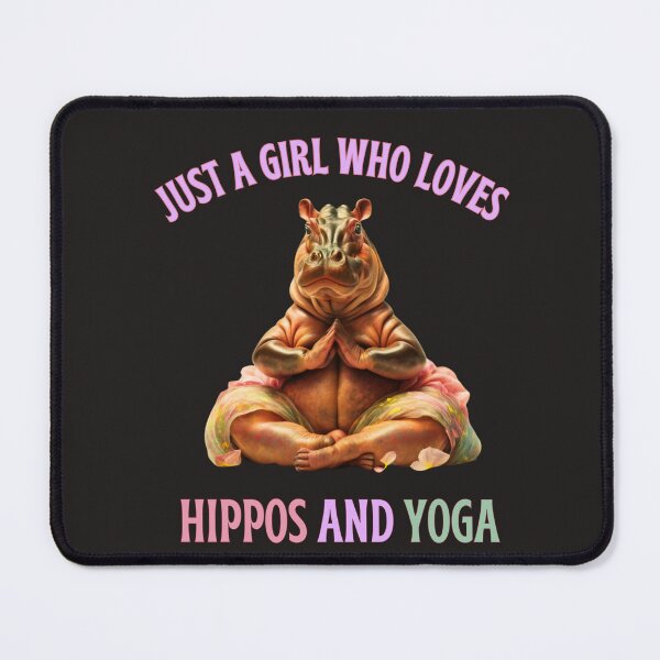 Item preview, Just A Girl Who Loves Hippos And Yoga designed and sold by elynne9.