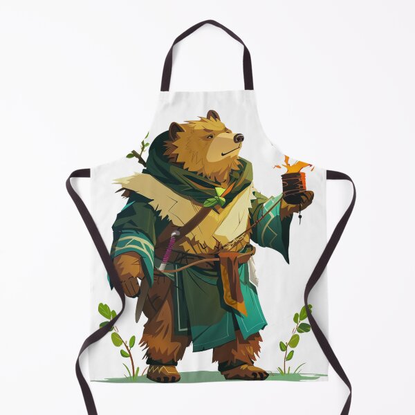 Item preview, Enchanted Bear Druid with Fiery Torch designed and sold by dungeonwarriors.