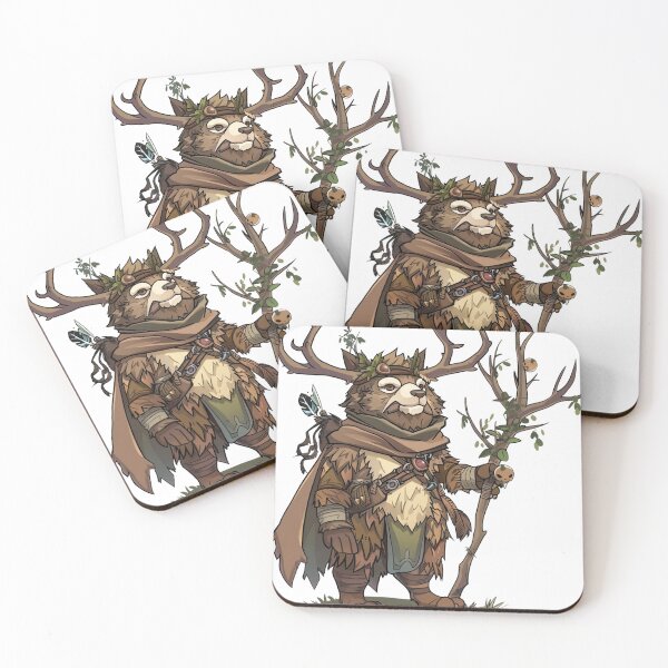 Item preview, Forest Sentinel Bear with Antler Staff designed and sold by dungeonwarriors.