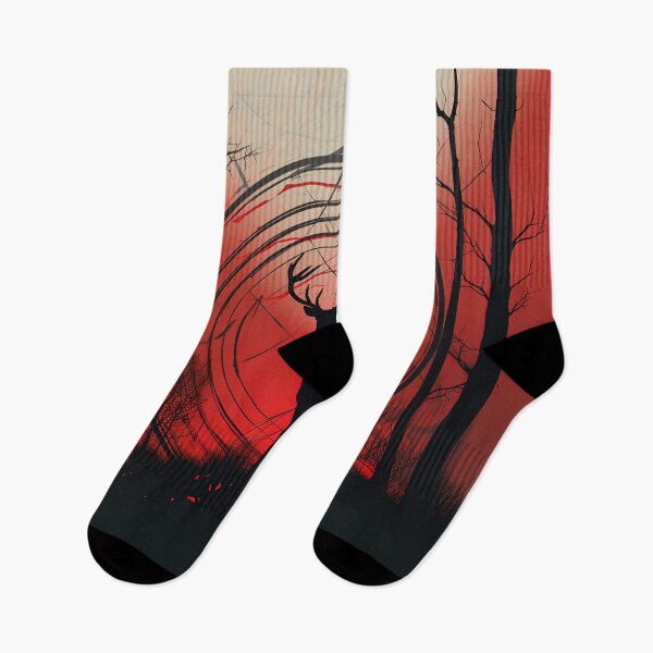 Item preview, Deer | Red minimalism designed and sold by ComicsFactory.