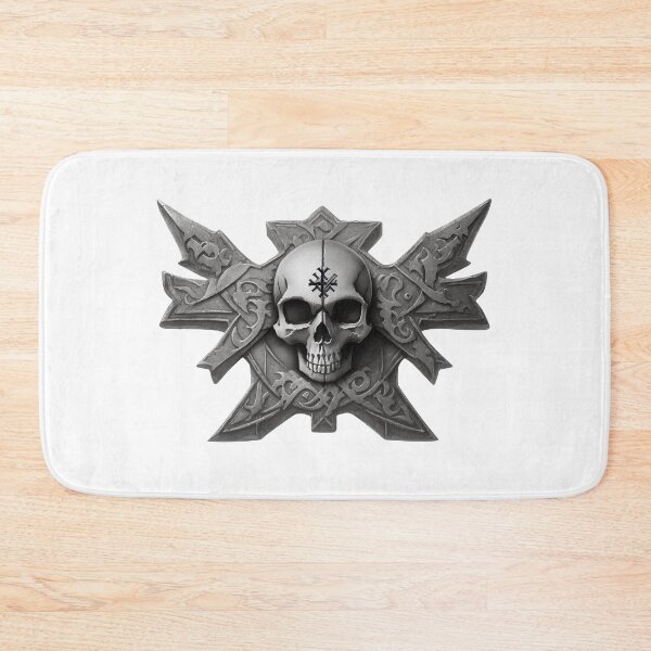 Item preview, Skull with metal cross designed and sold by Frostquest.