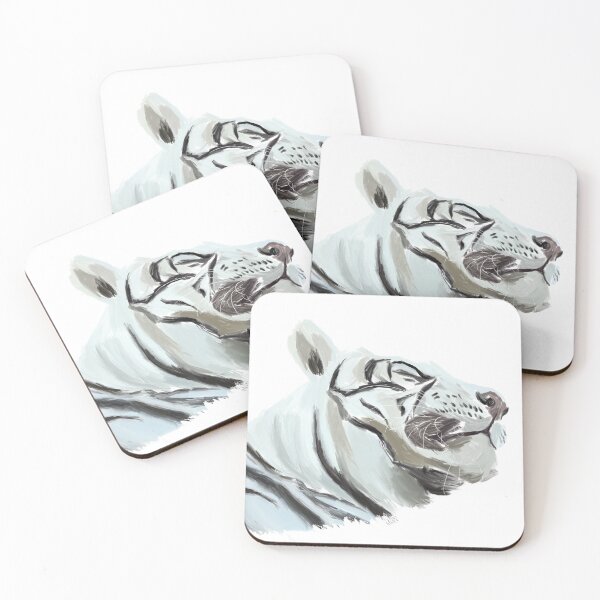 Item preview, White Tiger Closed Eyes designed and sold by MiravetMaker.