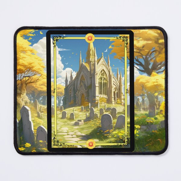 Item preview, Sunlit Graveyard and Mausoleum Scene - CCG Borderless Full Art - 1st Edition designed and sold by Rogue Wizard.