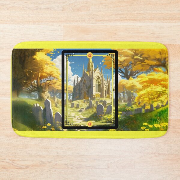 Item preview, Sunlit Graveyard and Mausoleum Scene - CCG Borderless Full Art - 1st Edition designed and sold by Rogue Wizard.