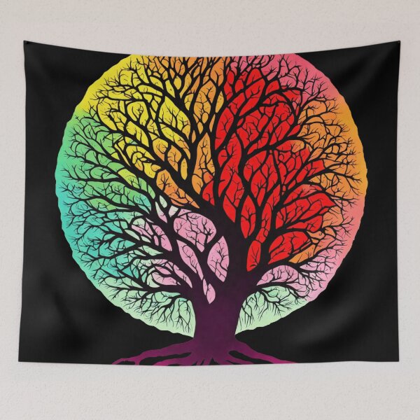 Item preview, Uprooted Colorful Tree of Life - Abstract Art designed and sold by Vilemo.