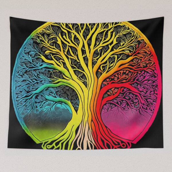 Item preview, Uprooted Colorful Tree of Life - Abstract Art designed and sold by Vilemo.