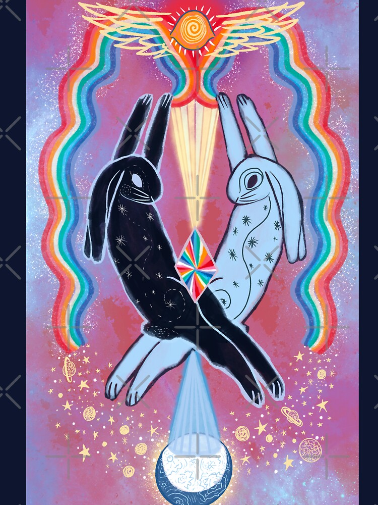 Thumbnail 7 of 7, Classic T-Shirt, Crystal Charging Rabbits designed and sold by tinaschofield.