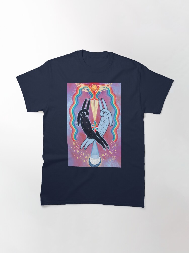 Thumbnail 3 of 7, Classic T-Shirt, Crystal Charging Rabbits designed and sold by tinaschofield.