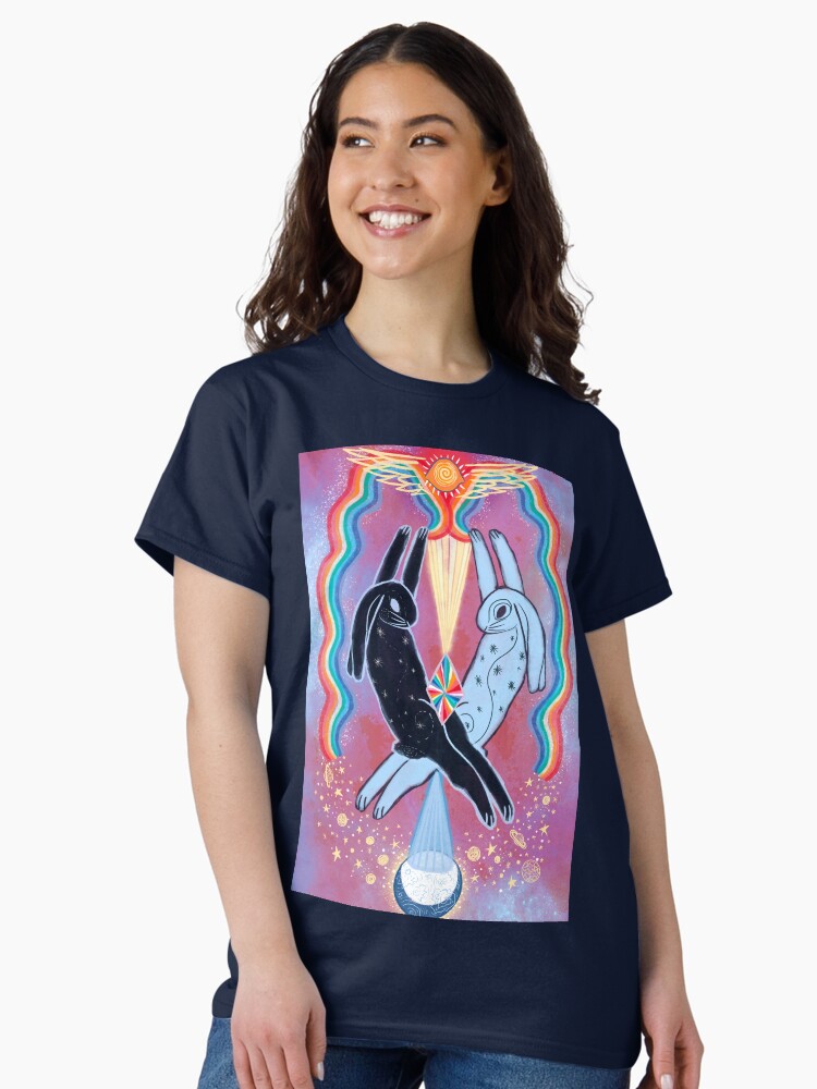 Thumbnail 1 of 7, Classic T-Shirt, Crystal Charging Rabbits designed and sold by tinaschofield.