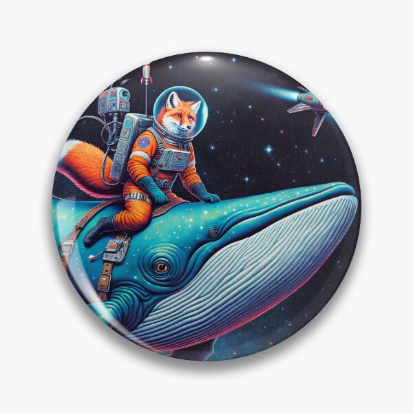 Item preview, Zorro y ballena en el espacio designed and sold by MaddFictional.