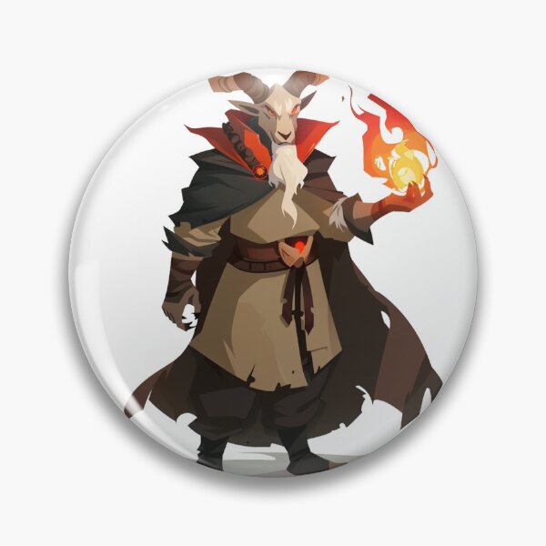 Item preview, Fiery Warlock Goat with Eldritch Flame designed and sold by dungeonwarriors.