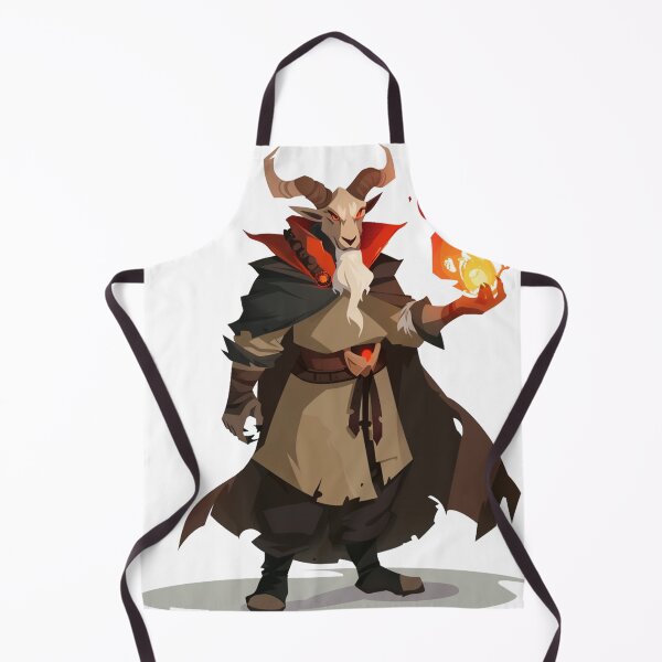 Item preview, Fiery Warlock Goat with Eldritch Flame designed and sold by dungeonwarriors.