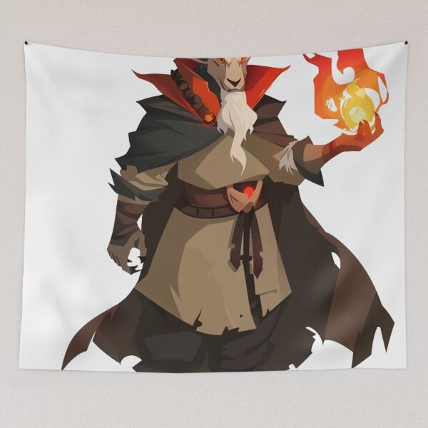 Item preview, Fiery Warlock Goat with Eldritch Flame designed and sold by dungeonwarriors.