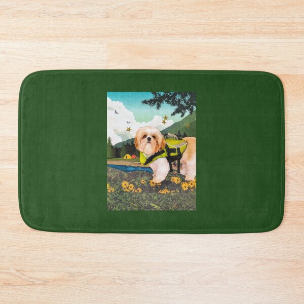 Item preview, Shih Tzu Dog at a Campground - 'Safety First' designed and sold by Nikki Fortuin Arts & Crafts.