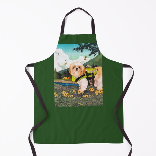 Item preview, Shih Tzu Dog at a Campground - 'Safety First' designed and sold by Nikki Fortuin Arts & Crafts.