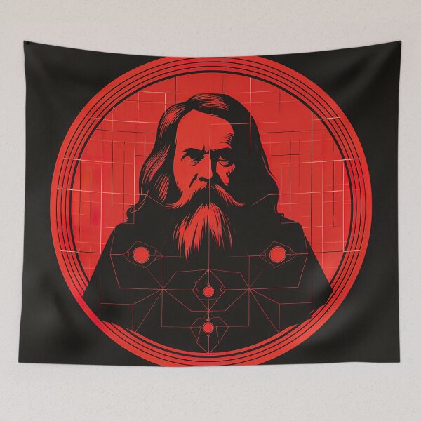 Item preview, Dmitri Mendeleev | Red minimalism designed and sold by ComicsFactory.