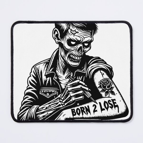 Item preview, zombie tattoed born 2 lose designed and sold by Dying2win.