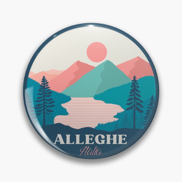 Item preview, Alleghe Italia minimalist landscape badge designed and sold by InvestingRoad.