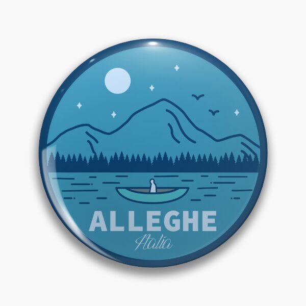 Item preview, Alleghe Italia minimalist landscape badge designed and sold by InvestingRoad.