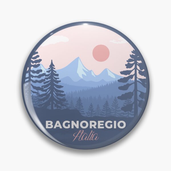 Item preview, Insignia de paisaje minimalista de Bagnoregio Italia designed and sold by InvestingRoad.