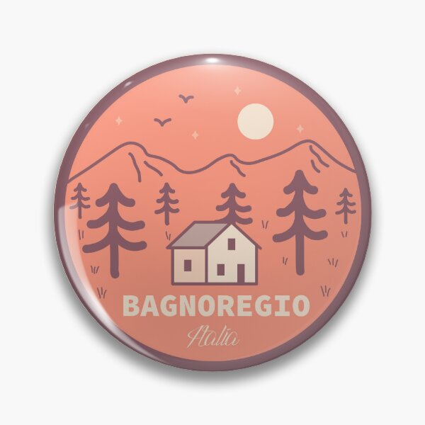 Item preview, Insignia de paisaje minimalista de Bagnoregio Italia designed and sold by InvestingRoad.