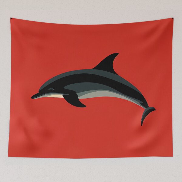 Item preview, Dolphin | Red minimalism designed and sold by ComicsFactory.