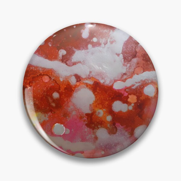 Item preview, Pink and Silver Alcohol Ink Painting designed and sold by freshinkarts.