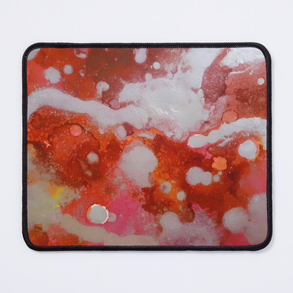 Item preview, Pink and Silver Alcohol Ink Painting designed and sold by freshinkarts.