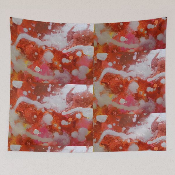 Item preview, Pink and Silver Alcohol Ink Painting designed and sold by freshinkarts.