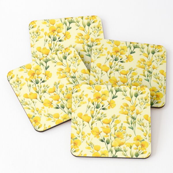 Item preview, Cottagecore Botanical Floral Herbs Plants Yellow Pressed Flowers designed and sold by fluffstuffgifts.