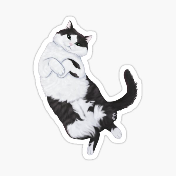 Vista previa del artículo con la obra «Felino esponjoso amigable», diseñado y vendido por jastinamor.