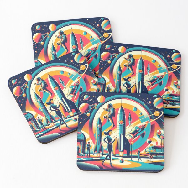 Item preview, Galactic Odyssey: A Retro-Futuristic Space Journey designed and sold by Wonderall.