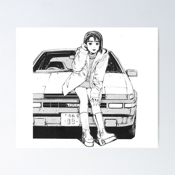 Initial D car anime Cars' Poster, picture, metal print, paint by word daily