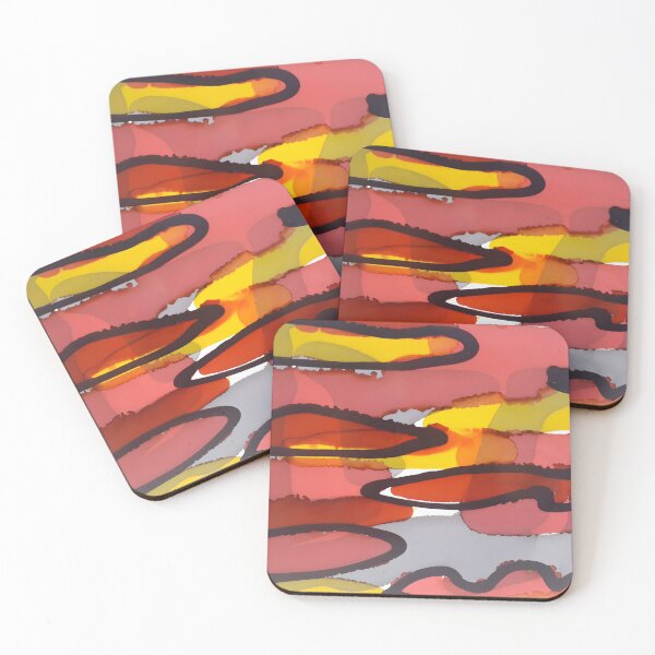 Item preview, Yellow, White, Black, Grey Alcohol Ink designed and sold by freshinkarts.