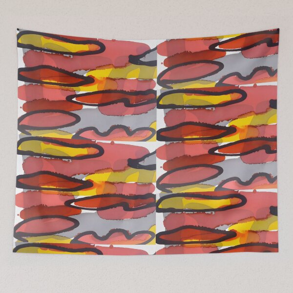 Item preview, Yellow, White, Black, Grey Alcohol Ink designed and sold by freshinkarts.